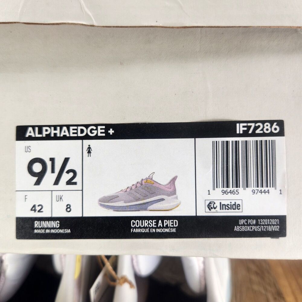 Adidas Bounce Alphaedge+ IF7286 Womens Size 9.5 Gray Pink Running Sneakers Shoes - Picture 11 of 11